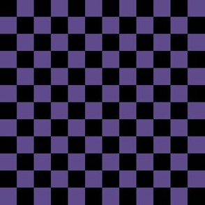 Half Inch Ultra Violet Purple and Black Checkerboard Squares