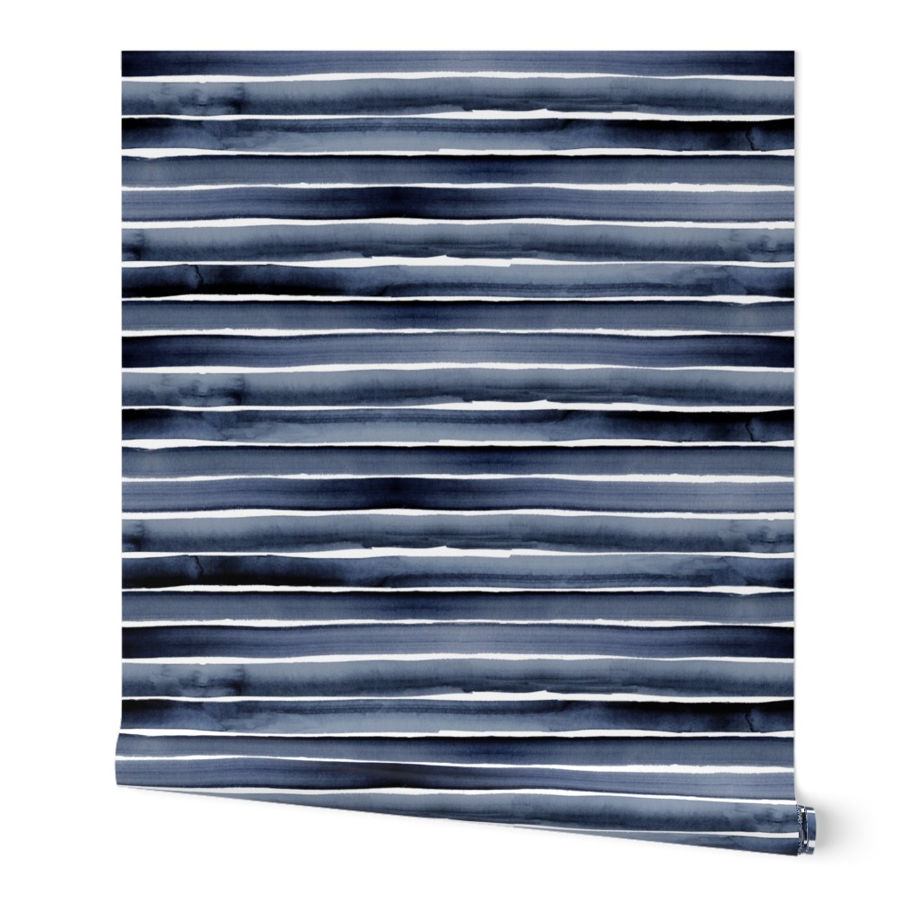 watercolor stripe blues