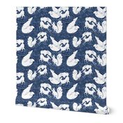 Flurries of Foxes winter arctic fox print