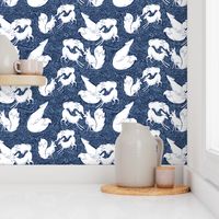 Flurries of Foxes winter arctic fox print