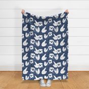 Flurries of Foxes winter arctic fox print