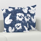 Flurries of Foxes winter arctic fox print