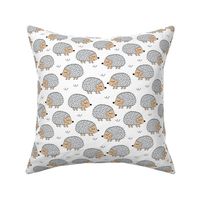 hedgehogs on white