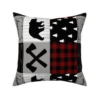 BEAR CROSSNG - MAROON PLAID - ROTATED