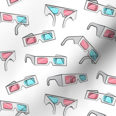 3D glasses - pink and blue