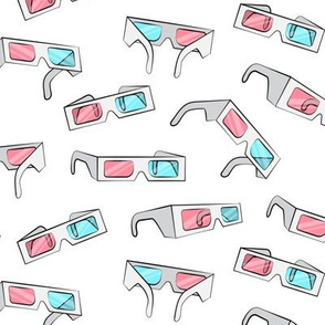 3D glasses - pink and blue