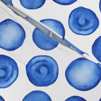 MEDIUM watercolor blue dots pattern 