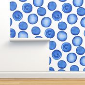 SMALL watercolor blue dots pattern 