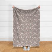 SPRING TEEPEE FLOWERS FEATHERS ARROWS SAND TAUPE BEIGE