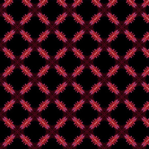 Starry Squares Diagonal Pattern Red Black