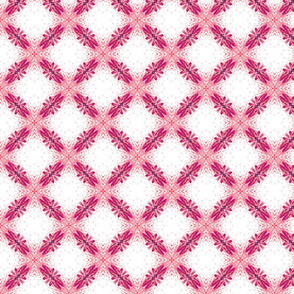 Starry Squares Diagonal Pattern Lt Pink White