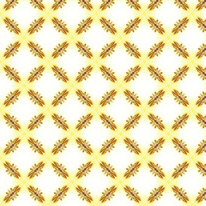 Starry Squares Diagonal Pattern Copper White