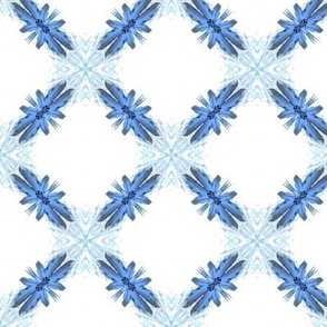 Starry Squares Diagonal Pattern Lt Blue