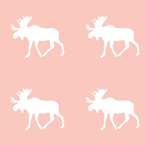 custom  block - moose on pink