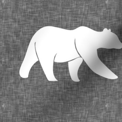 custom block - bear on grey