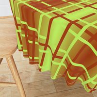 rust-lime ombre plaid