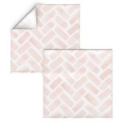 (jumbo scale) watercolor herringbone - pink blush