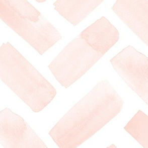 (jumbo scale) watercolor herringbone - pink blush