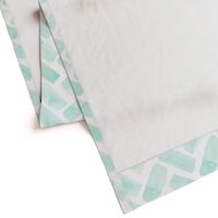 (jumbo scale) watercolor herringbone - aqua