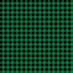 1/4" plaid - black and green