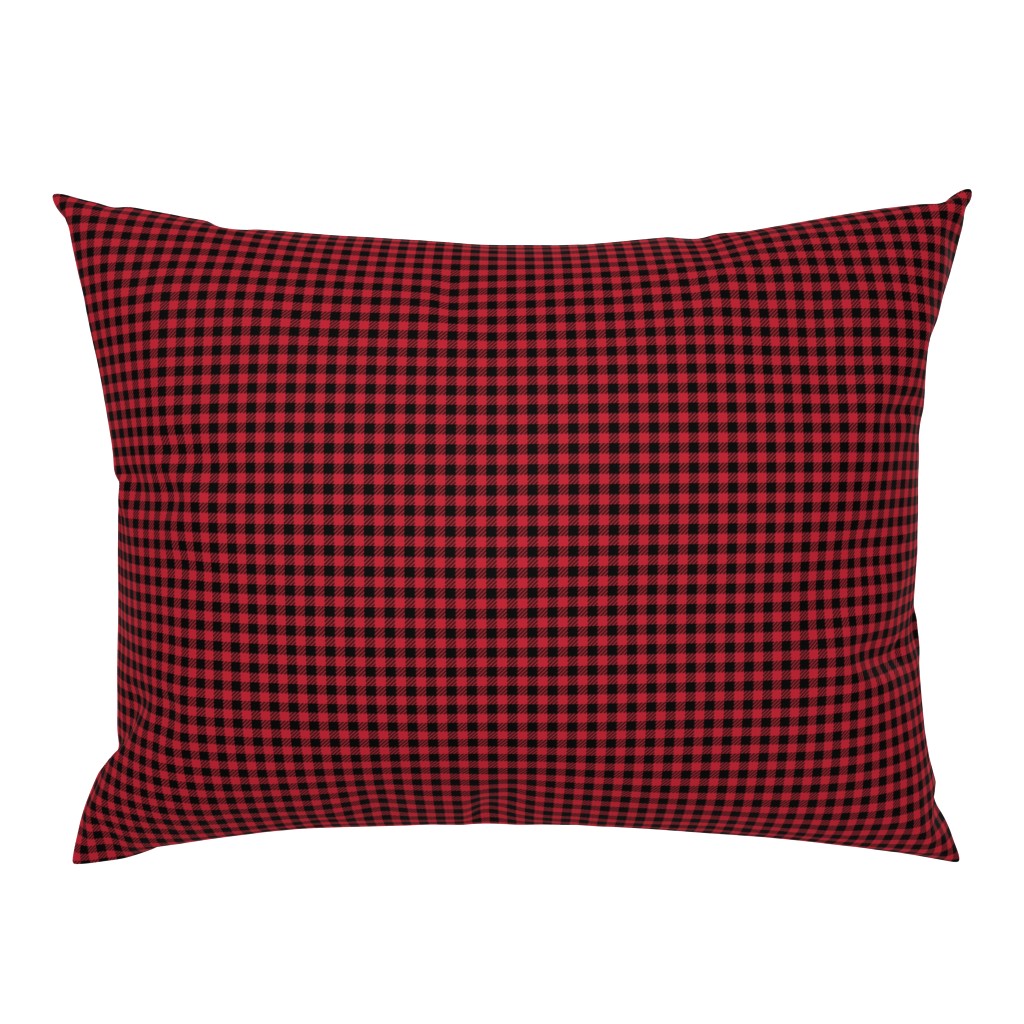 1/4" plaid - black and red