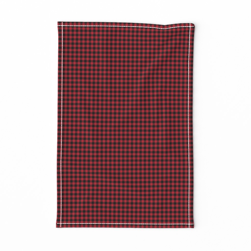 1/4" plaid - black and red