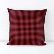 1/4" plaid - black and red