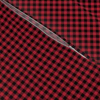 1/4" plaid - black and red