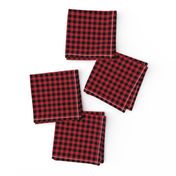 1/4" plaid - black and red