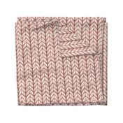 Oversized chunky knit texture in blush