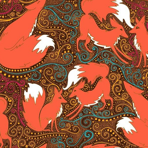 Frolicking foxes