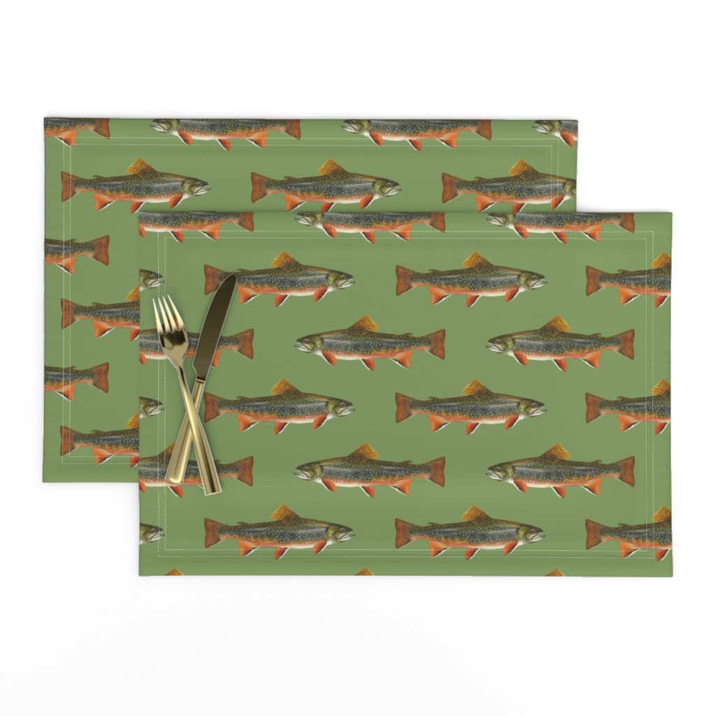 brook trout (5.5")  on vintage green