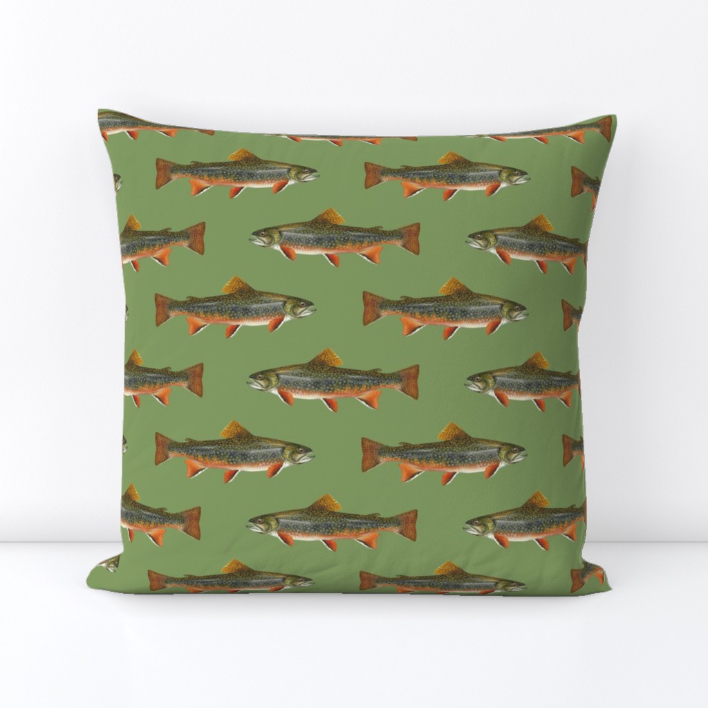 brook trout (5.5")  on vintage green