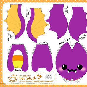 Cut & Sew Bat Plush Candy Corn