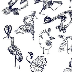 To draw fabulous birds