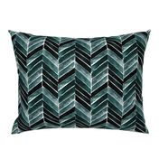 chevron painted deep blue green