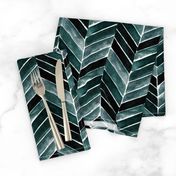 chevron painted deep blue green