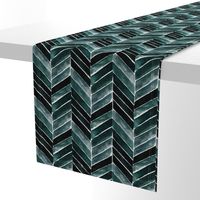 chevron painted deep blue green