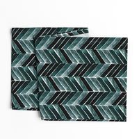 chevron painted deep blue green