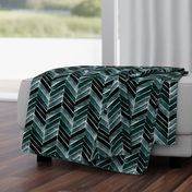 chevron painted deep blue green