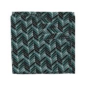 chevron painted deep blue green