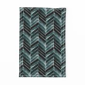 chevron painted deep blue green