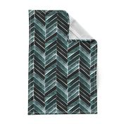 chevron painted deep blue green