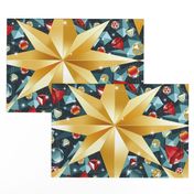 golden christmas stars kaleidoscope