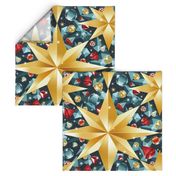 golden christmas stars kaleidoscope