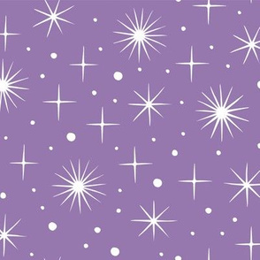Christmas village stars purple