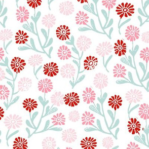 daisy // cute floral flower fabric perfect nursery bedding white