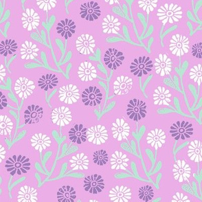 daisy // cute floral flower fabric perfect nursery bedding lavender
