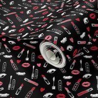 makeup lipstick eyelashes beauty fabric valentines day black