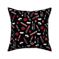 makeup lipstick eyelashes beauty fabric valentines day black